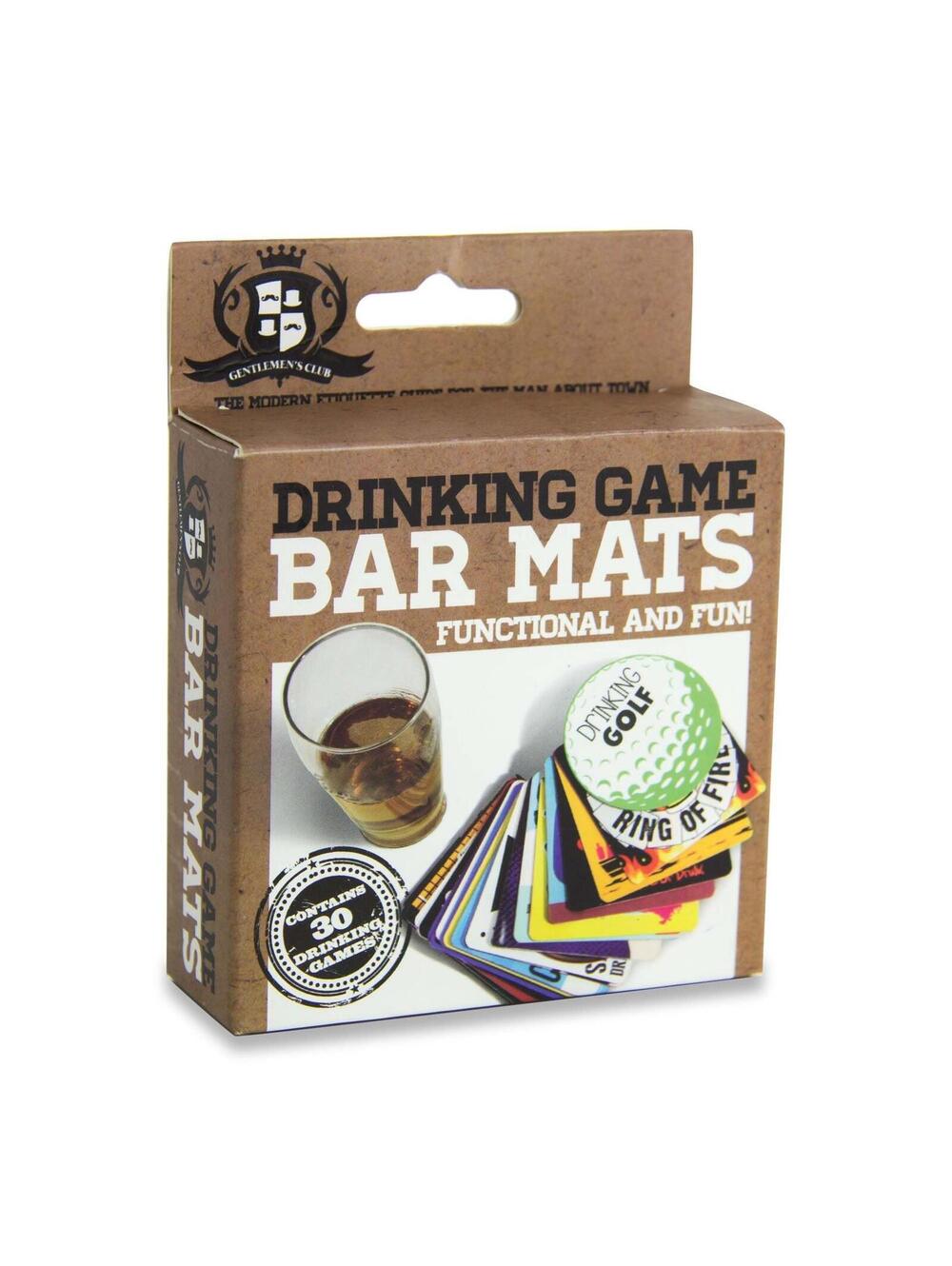 Gentlemans Club Drinking Game Bar Coasters